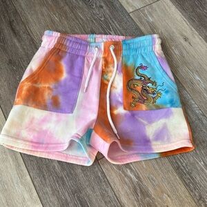 💝 rue 21 cute sweat shorts with dragon print and front side pockets size XS